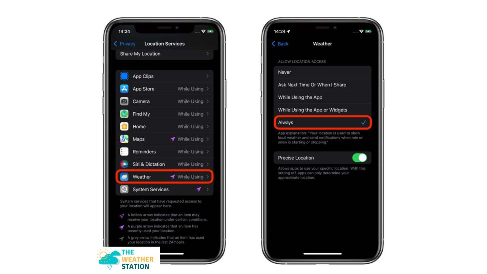 How to get weather alerts on an iPhone?