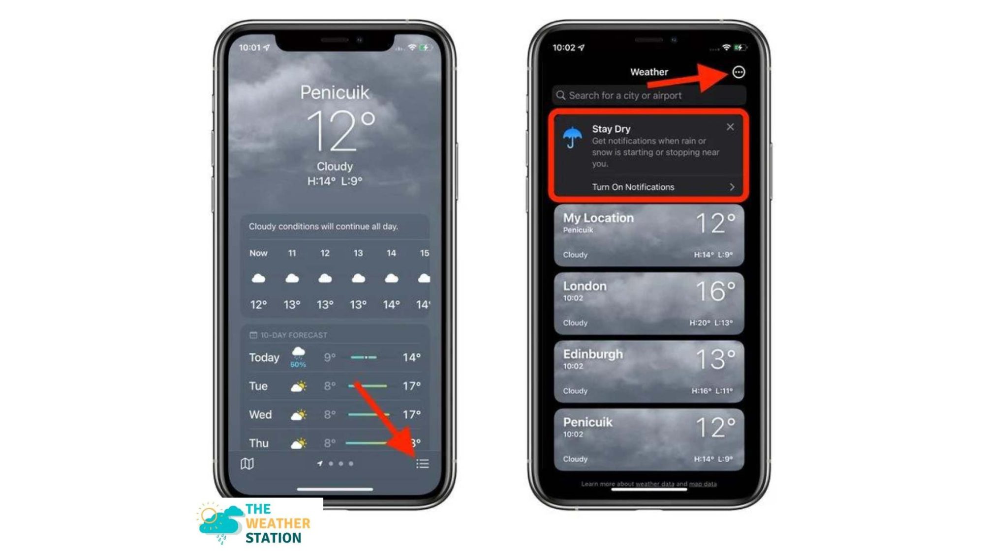 How to get weather alerts on an iPhone?