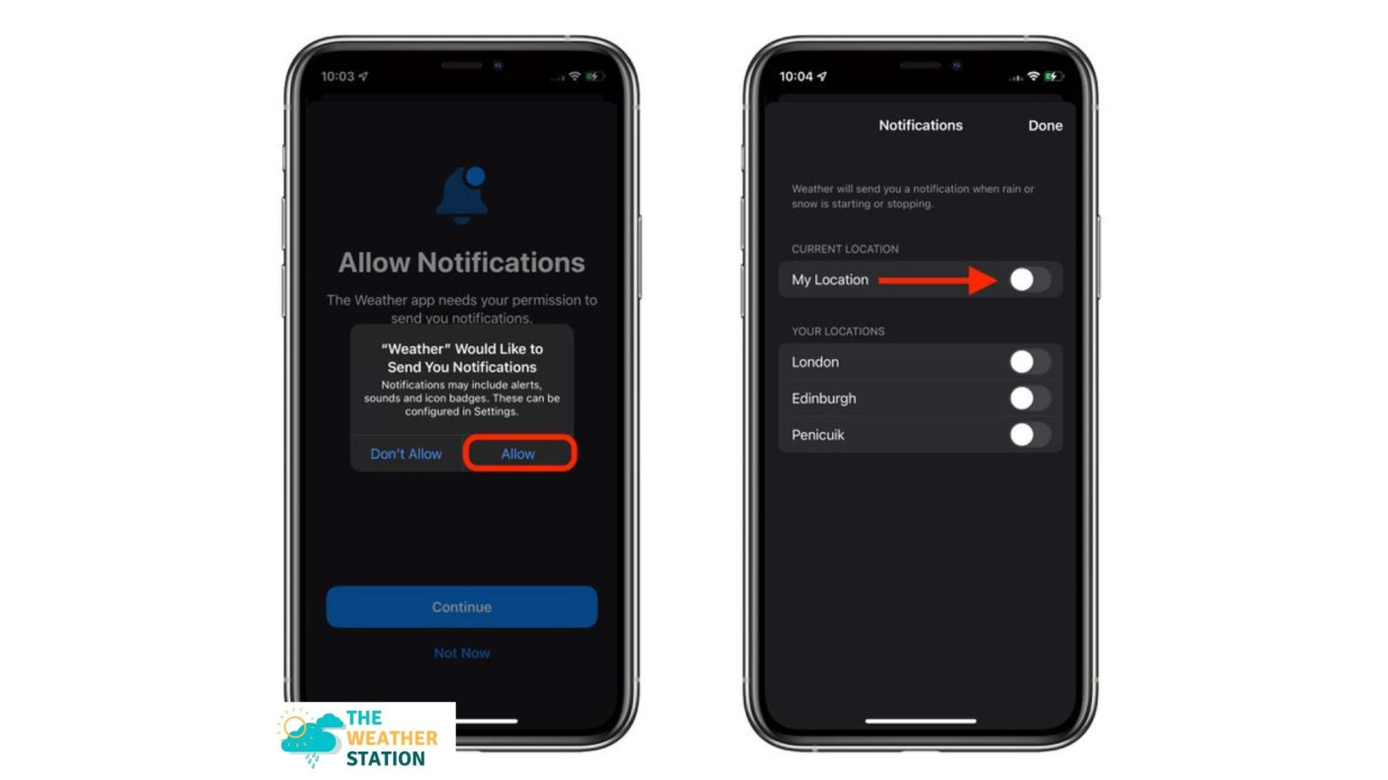 How to get weather alerts on an iPhone?